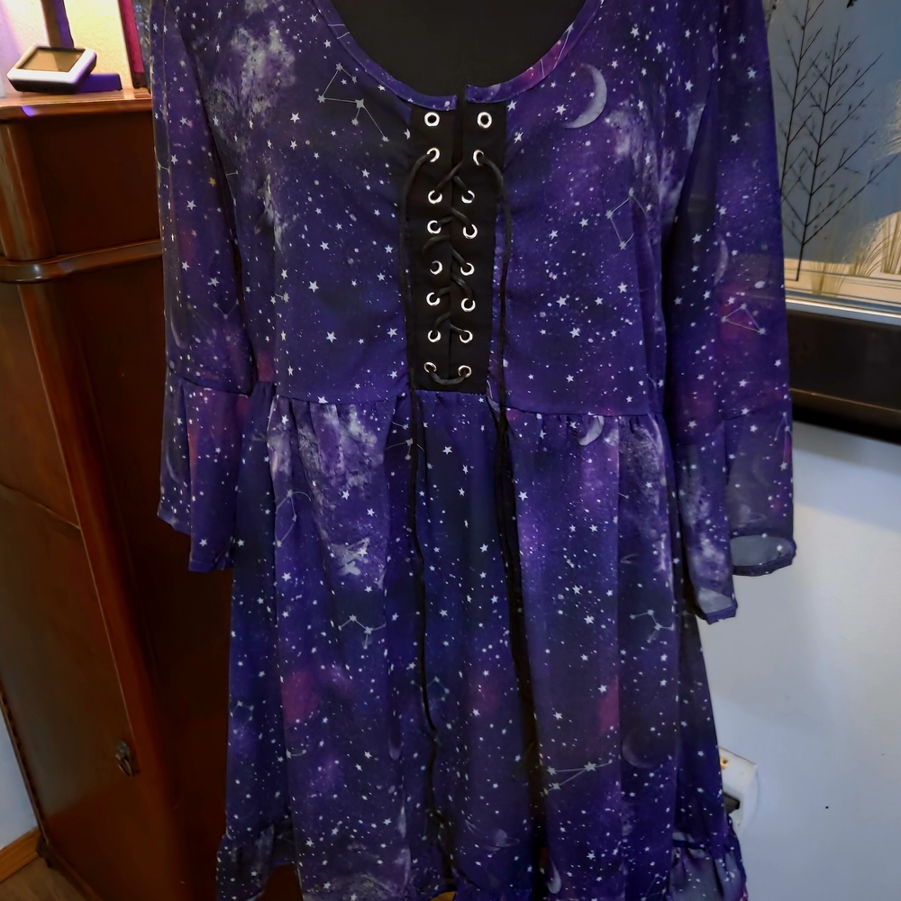 Hot Topic Purple Starry Night Dress